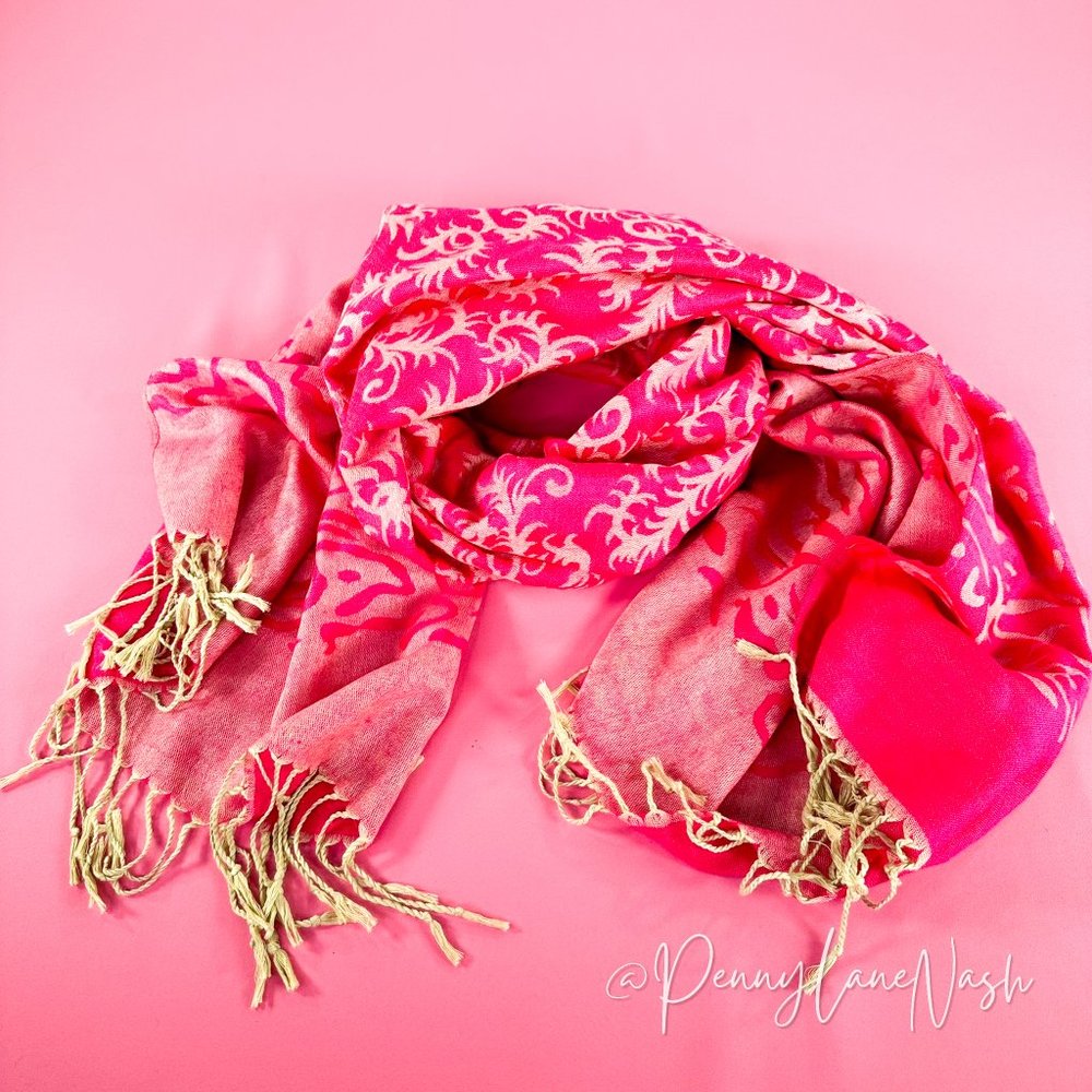 Italian Fringe Cotton Wool Blend Rectangle Scarf
